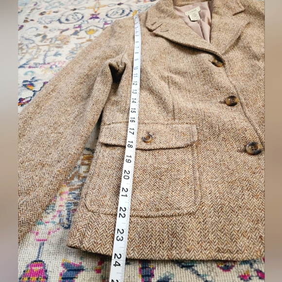 L.L. Bean, Womens Brown Tweed Lined Soft Warm Tailor Fit Blazer Jacket, s… - Picture 11 of 16